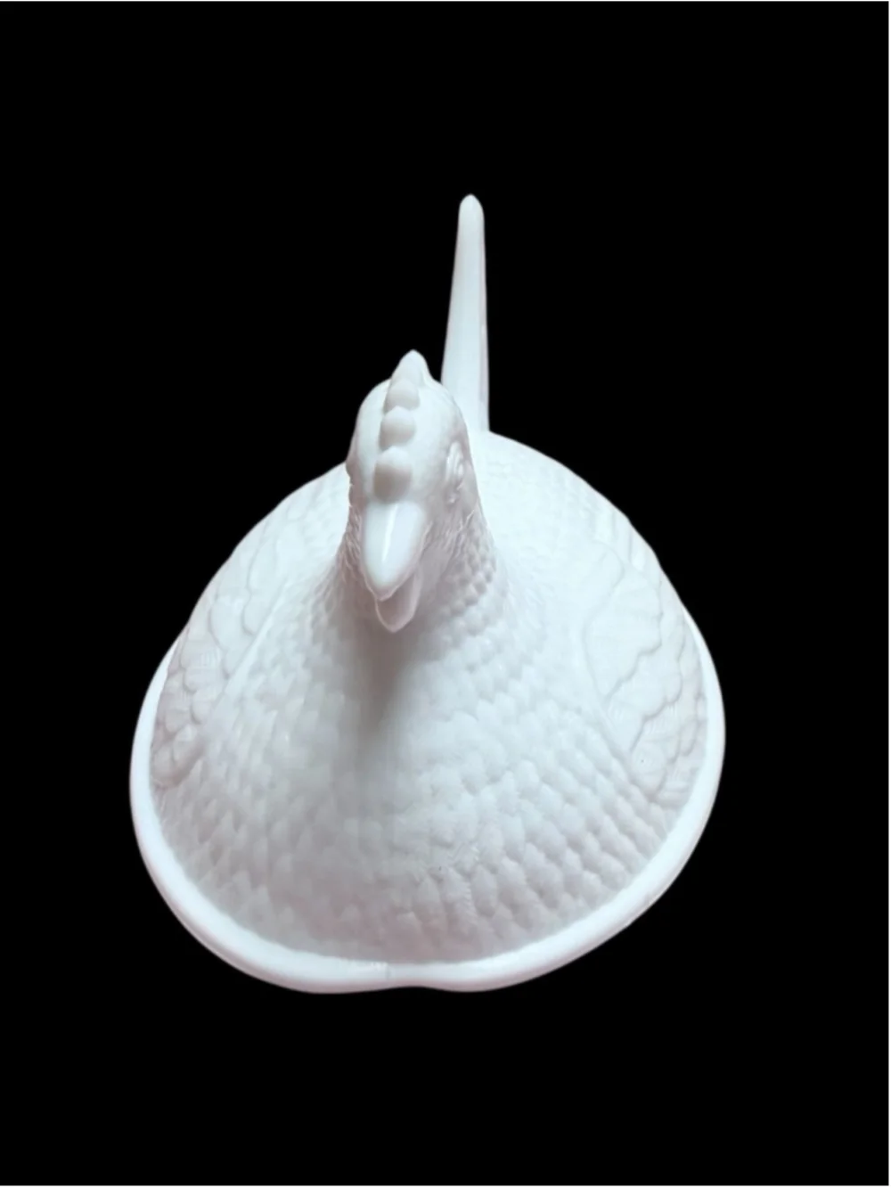 Beautiful Unmarked Indiana Glass Vintage White Milk Glass Hen On Nest Candy Dish